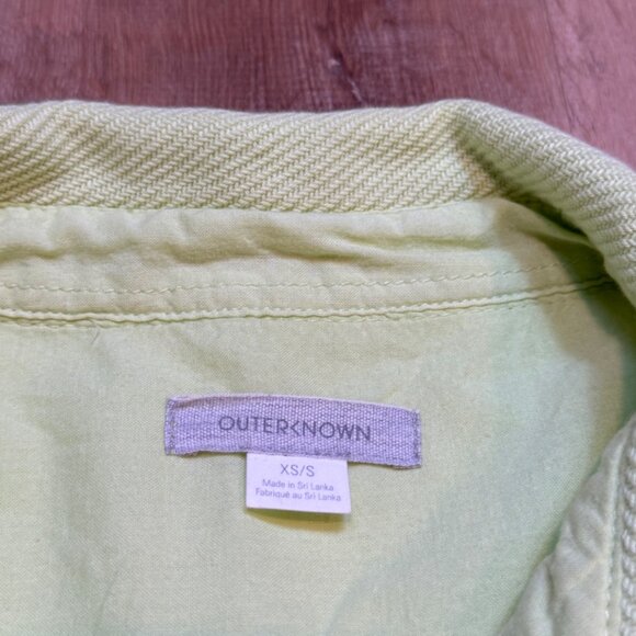 Outerknown Womens Chroma Blanket XS/S Light Green Organic Cotton Shacket - Picture 2 of 7
